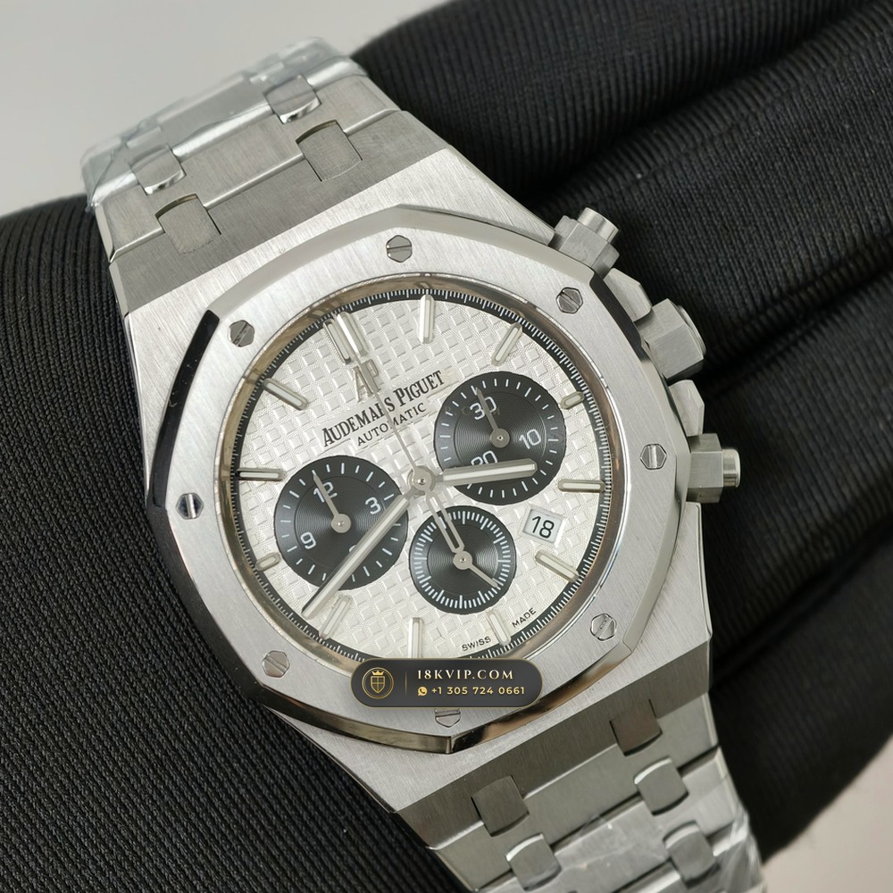 Audemars Piguet Royal Oak Selfwinding Chronograph 41mm Cal. FP1185 Ref. 26331ST.OO.1220ST.01 — Private Vault Edition — Studio Gallery Plate II in 904L Stainless Steel Custom Architecture (180.8g Verified Mass, Audemars Piguet Cal. 2385 Column-Wheel Chronograph)