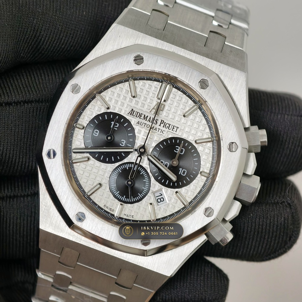 Audemars Piguet Royal Oak Selfwinding Chronograph 41mm Cal. FP1185 Ref. 26331ST.OO.1220ST.01 — Private Vault Edition — Studio Gallery Plate III in 904L Stainless Steel Custom Architecture (180.8g Verified Mass, Audemars Piguet Cal. 2385 Column-Wheel Chronograph)