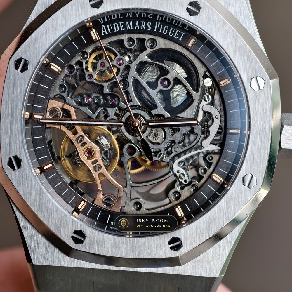 Audemars Piguet Royal Oak Double Balance Wheel Openworked 41mm 5-Axis CNC Case Ref. 15407ST.OO.1220ST.01 — Private Vault Edition — Studio Gallery Plate V in 904L Stainless Steel Custom Architecture (162.0g Verified Mass, Audemars Piguet Cal. 3132 Dual-Balance Openworked)