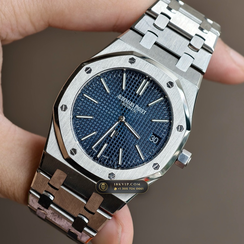 Audemars Piguet Royal Oak Jumbo Extra-Thin 39mm Custom Tapestry Dial 5-Axis CNC Case Ref. 15202ST.OO.1240ST.01 — Private Vault Edition — Studio Gallery Plate III in 904L Stainless Steel Custom Architecture (103.5g Verified Mass, Audemars Piguet Cal. 2121 Ultra-Thin)