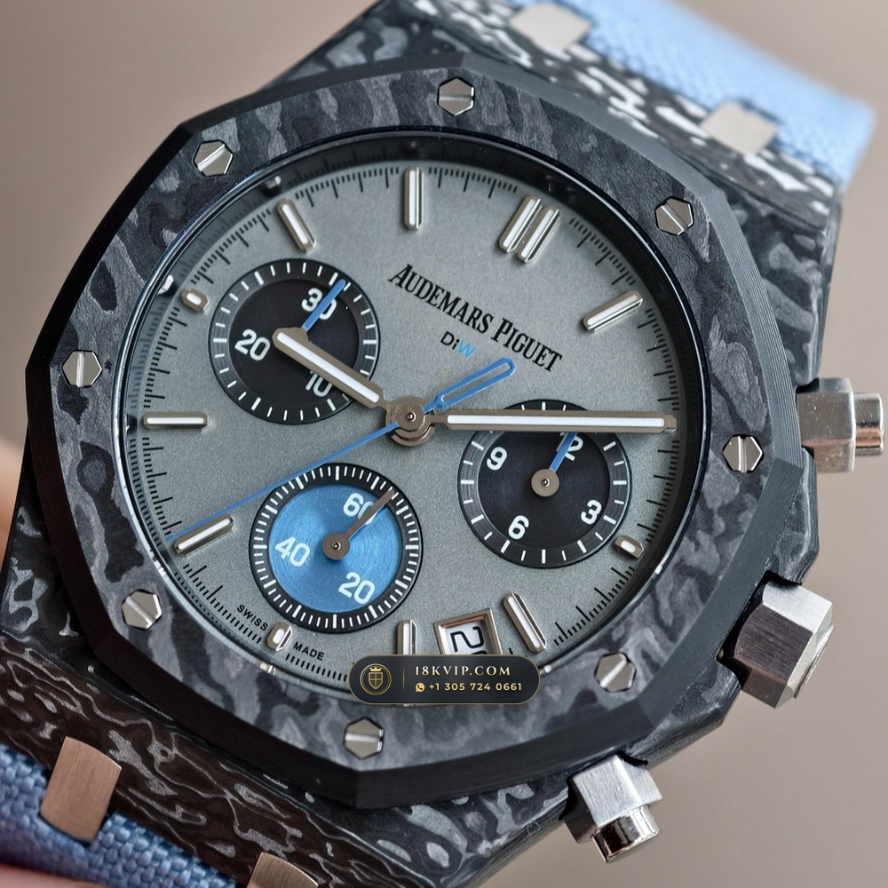 Audemars Piguet Royal Oak Selfwinding Chronograph 41mm DiW Carbon Racer Edition Ref. 26240 — Private Vault Edition — Studio Gallery Plate IV in Forged Carbon TPT & Titanium (66.0g Verified Mass, Audemars Piguet Cal. 4401 Flyback Chronograph)