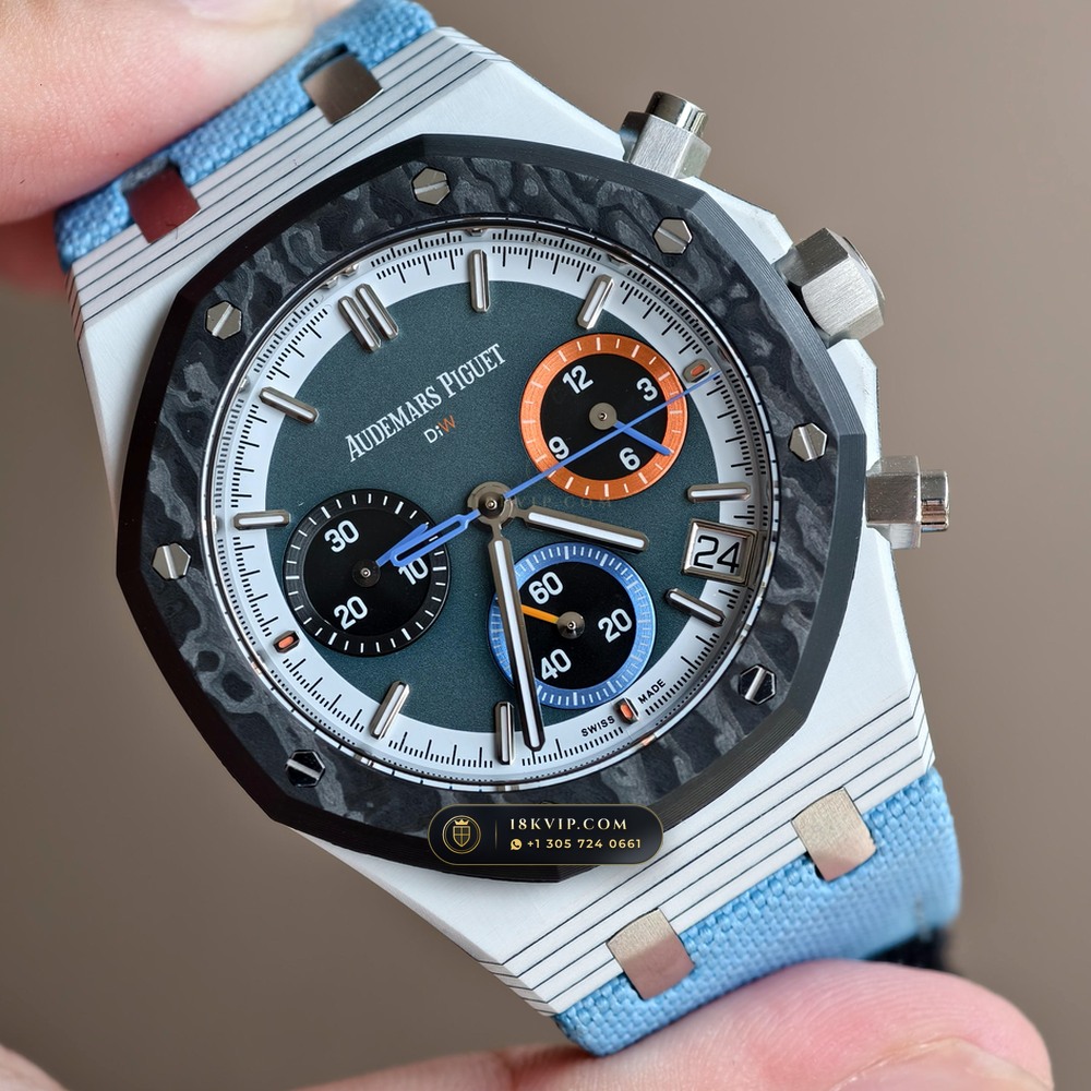 Audemars Piguet Royal Oak Selfwinding Chronograph 41mm DiW Carbon Racer Edition 5-Axis CNC Case Ref. 26240 — Private Vault Edition — Studio Gallery Plate II in Forged Carbon TPT & Titanium (65.9g Verified Mass, Audemars Piguet Cal. 4401 Flyback Chronograph)