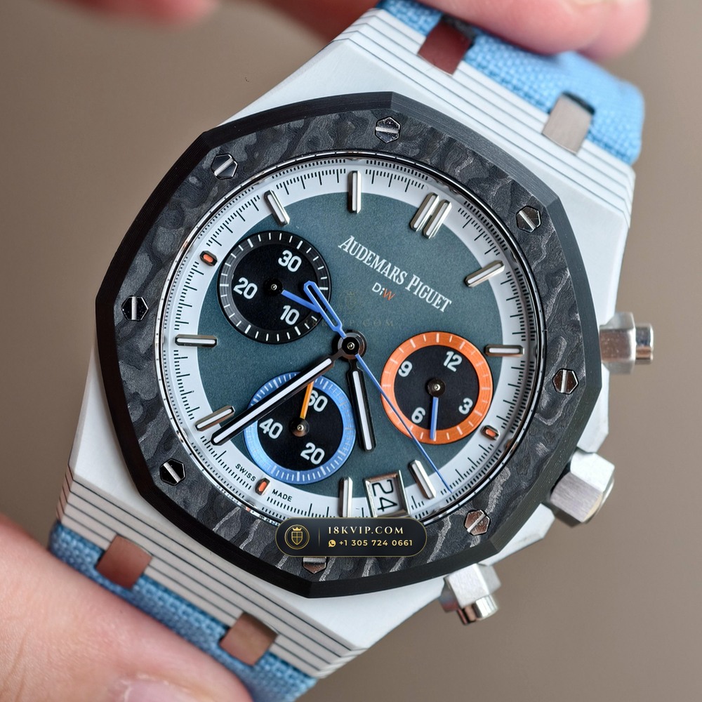 Audemars Piguet Royal Oak Selfwinding Chronograph 41mm DiW Carbon Racer Edition 5-Axis CNC Case Ref. 26240 — Private Vault Edition — Studio Gallery Plate III in Forged Carbon TPT & Titanium (65.9g Verified Mass, Audemars Piguet Cal. 4401 Flyback Chronograph)