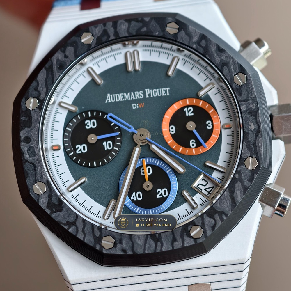 Audemars Piguet Royal Oak Selfwinding Chronograph 41mm DiW Carbon Racer Edition 5-Axis CNC Case Ref. 26240 — Private Vault Edition — Studio Gallery Plate IV in Forged Carbon TPT & Titanium (65.9g Verified Mass, Audemars Piguet Cal. 4401 Flyback Chronograph)