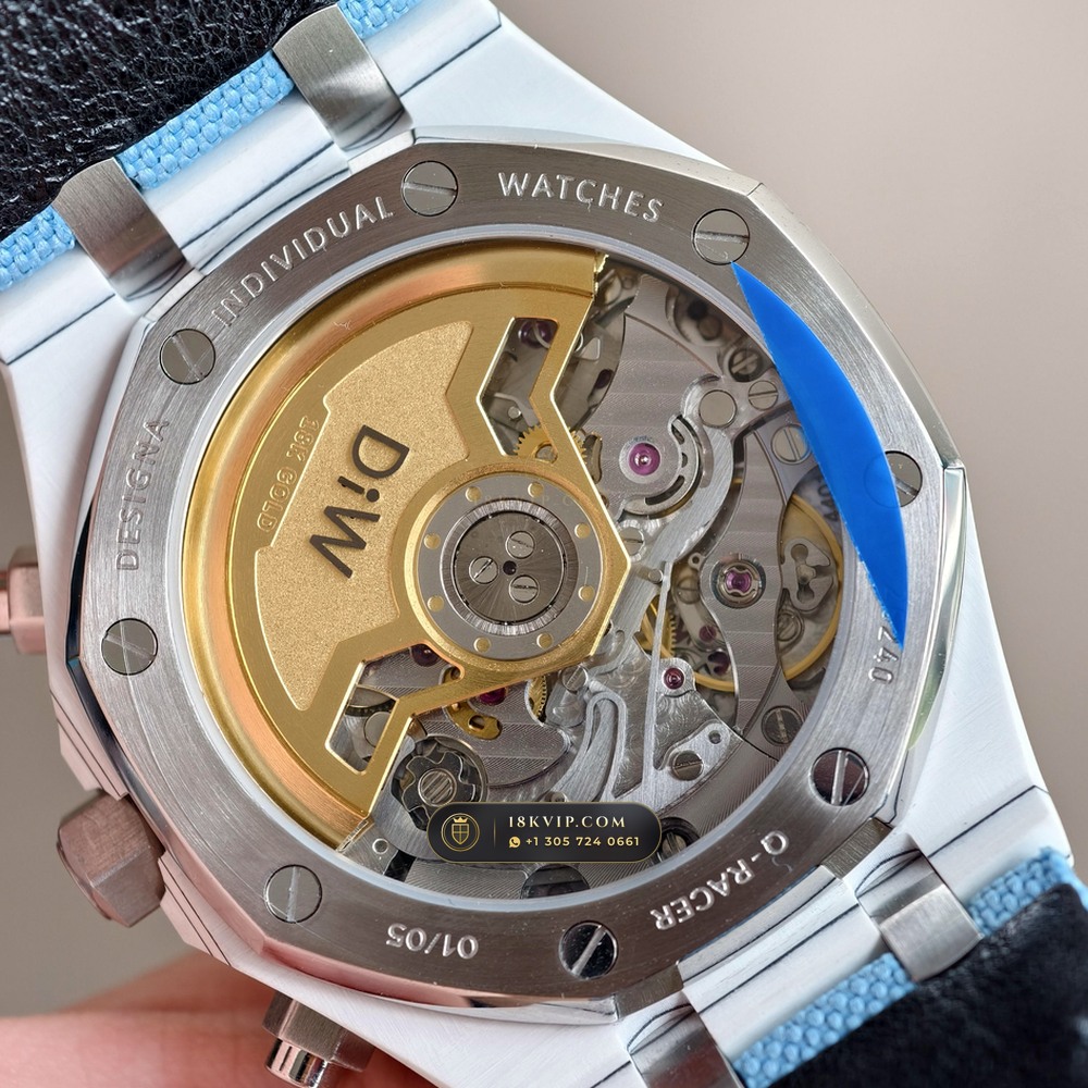 Audemars Piguet Royal Oak Selfwinding Chronograph 41mm DiW Carbon Racer Edition 5-Axis CNC Case Ref. 26240 — Private Vault Edition — Studio Gallery Plate VIII in Forged Carbon TPT & Titanium (65.9g Verified Mass, Audemars Piguet Cal. 4401 Flyback Chronograph)