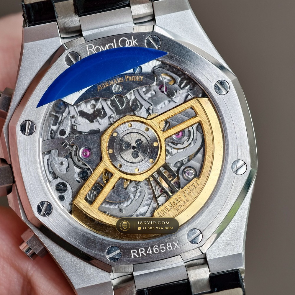 Audemars Piguet Royal Oak Selfwinding Chronograph 41mm Diamond-Set Bezel 18K White Gold Ref. 26240BC.SS.1320BC.01 — Private Vault Edition — Studio Gallery Plate VII in 18K White Gold Au750 (158.7g Verified Mass, Audemars Piguet Cal. 4401 Flyback Chronograph)