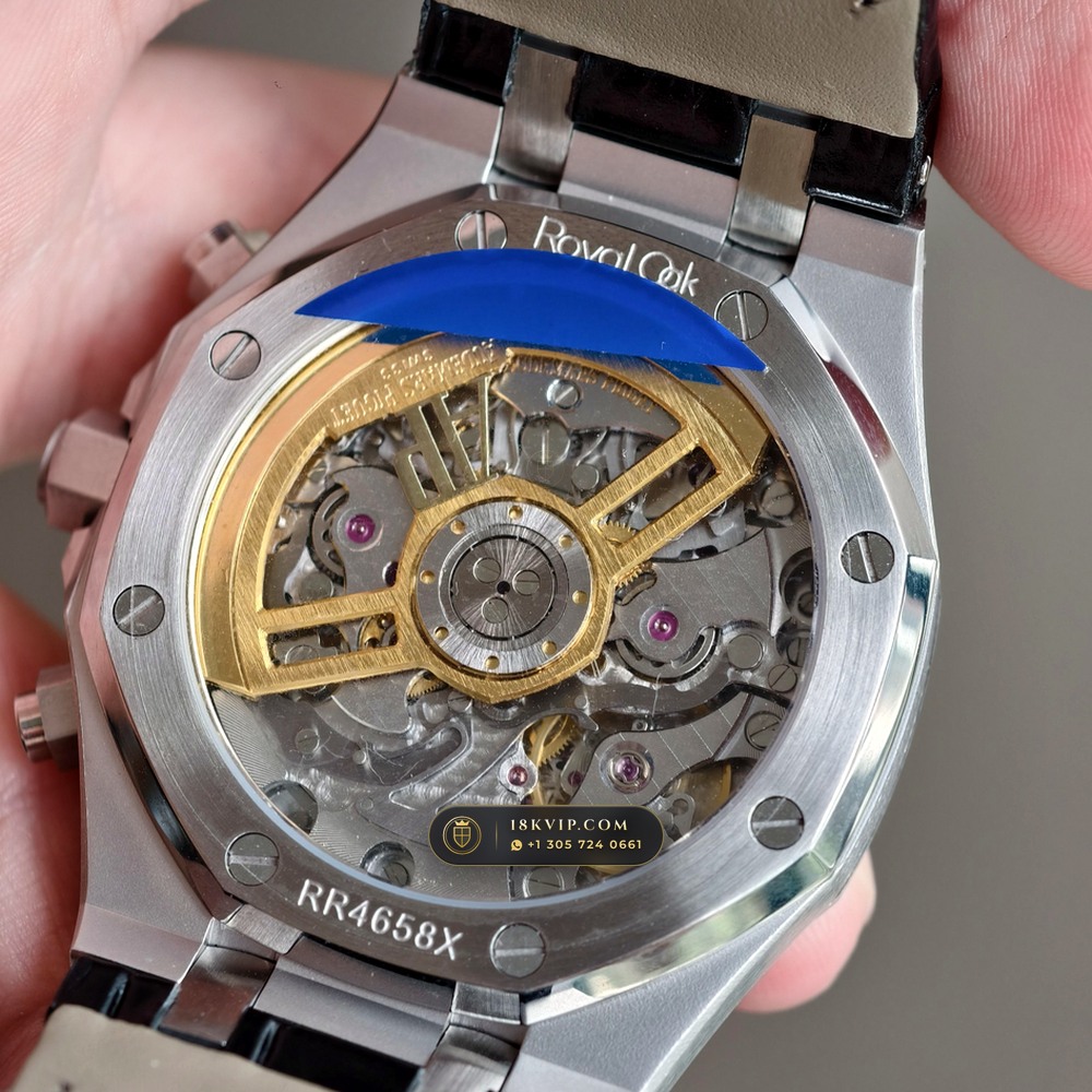Audemars Piguet Royal Oak Selfwinding Chronograph 41mm Diamond-Set Bezel 18K White Gold Ref. 26240BC.SS.1320BC.01 — Private Vault Edition — Studio Gallery Plate VIII in 18K White Gold Au750 (158.7g Verified Mass, Audemars Piguet Cal. 4401 Flyback Chronograph)