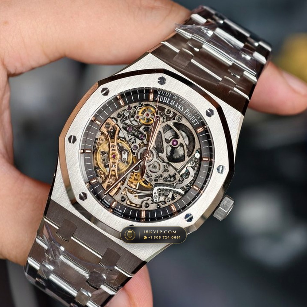 Audemars Piguet Royal Oak Double Balance Wheel Openworked 41mm Ref. 15407ST.OO.1220ST.01 — Private Vault Edition — Studio Gallery Plate III in 904L Stainless Steel Custom Architecture (162.3g Verified Mass, Audemars Piguet Cal. 3132 Dual-Balance Openworked)