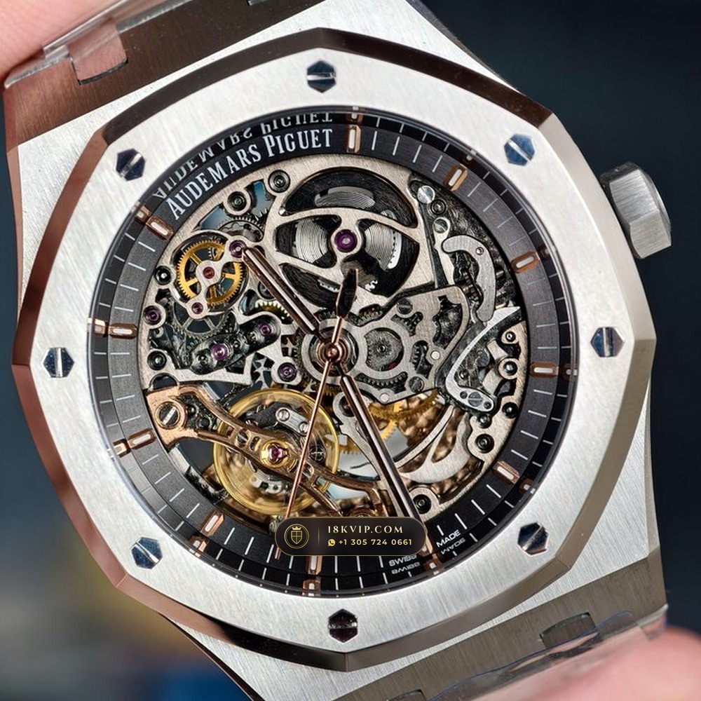 Audemars Piguet Royal Oak Double Balance Wheel Openworked 41mm Ref. 15407ST.OO.1220ST.01 — Private Vault Edition — Studio Gallery Plate IV in 904L Stainless Steel Custom Architecture (162.3g Verified Mass, Audemars Piguet Cal. 3132 Dual-Balance Openworked)