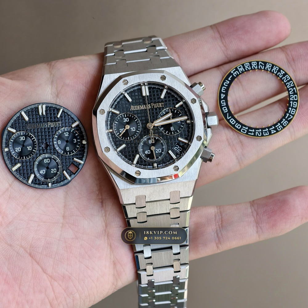 Audemars Piguet Royal Oak Selfwinding Chronograph 41mm Ref. 26240ST — Private Vault Edition — Studio Gallery Plate V in 904L Stainless Steel Custom Architecture (180.6g Verified Mass, Audemars Piguet Cal. 4401 Flyback Chronograph)