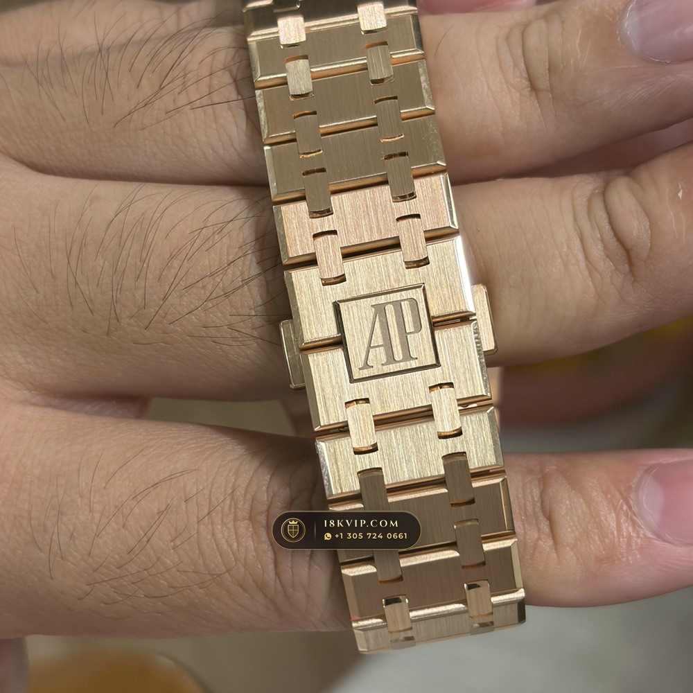 Audemars Piguet Royal Oak Double Balance Wheel Openworked 41mm 18K Rose Gold Ref. 15407OR.OO.1220OR.01 — Private Vault Edition — Studio Gallery Plate X in 18K Rose Gold Au750 (224.8g Verified Mass, Audemars Piguet Cal. 3132 Dual-Balance Openworked)