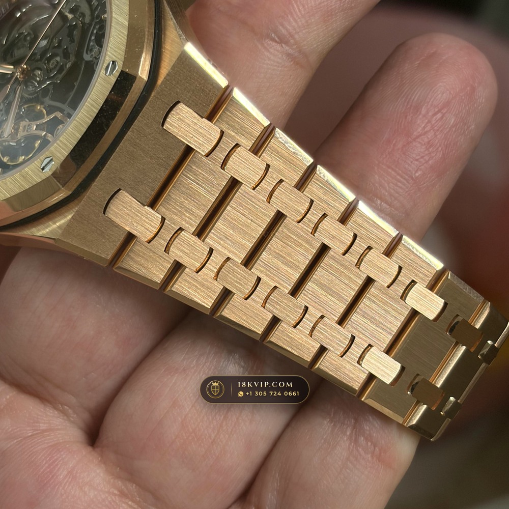Audemars Piguet Royal Oak Double Balance Wheel Openworked 41mm 18K Rose Gold Ref. 15407OR.OO.1220OR.01 — Private Vault Edition — Studio Gallery Plate VIII in 18K Rose Gold Au750 (224.8g Verified Mass, Audemars Piguet Cal. 3132 Dual-Balance Openworked)