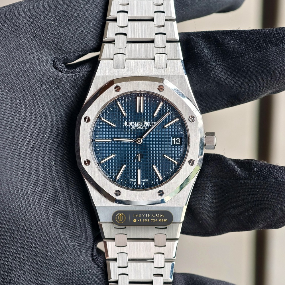 Audemars Piguet Royal Oak Jumbo Extra-Thin 39mm Ref. 15202ST — Private Vault Edition — Studio Gallery Plate II in 904L Stainless Steel Custom Architecture (103.7g Verified Mass, Audemars Piguet Cal. 2121 Ultra-Thin)