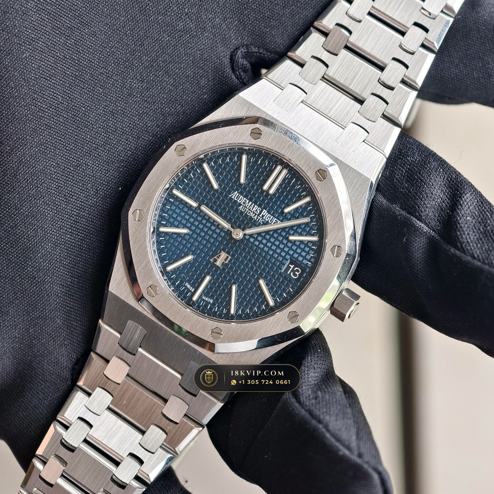 Audemars Piguet Royal Oak Jumbo Extra-Thin 39mm Ref. 15202ST — Private Vault Edition — Studio Gallery Plate IV in 904L Stainless Steel Custom Architecture (103.7g Verified Mass, Audemars Piguet Cal. 2121 Ultra-Thin)