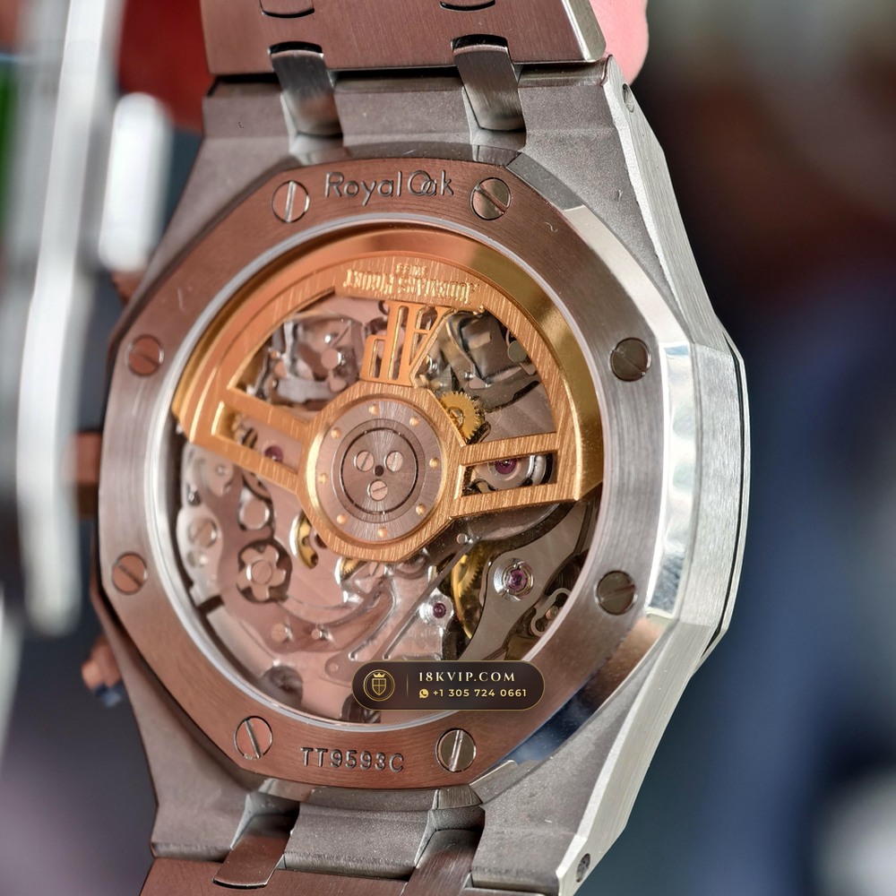 Audemars Piguet Royal Oak Selfwinding Chronograph 41mm Custom Tapestry Dial Deep Crystal Optics Ref. 26240ST — Private Vault Edition — Studio Gallery Plate IX in 904L Stainless Steel Custom Architecture (180.6g Verified Mass, Audemars Piguet Cal. 4401 Flyback Chronograph)