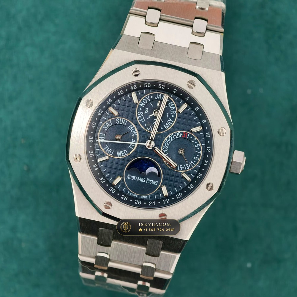 Audemars Piguet Royal Oak Perpetual Calendar 41mm Ref. 26574ST.OO.1220ST.02 — Private Vault Edition — Studio Gallery Plate II in 904L Stainless Steel Custom Architecture (161.5g Verified Mass, Audemars Piguet Cal. 5134 Ultra-Thin Perpetual)