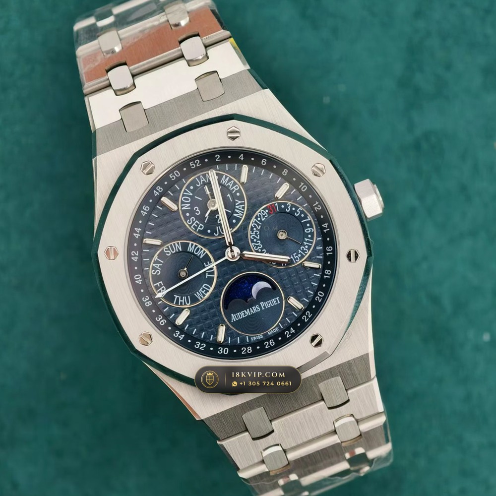 Audemars Piguet Royal Oak Perpetual Calendar 41mm Ref. 26574ST.OO.1220ST.02 — Private Vault Edition — Studio Gallery Plate III in 904L Stainless Steel Custom Architecture (161.5g Verified Mass, Audemars Piguet Cal. 5134 Ultra-Thin Perpetual)