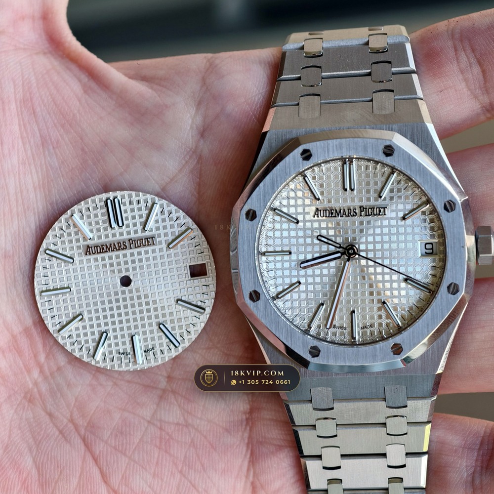 Audemars Piguet Royal Oak Selfwinding 41mm Custom SW Dial Deep Crystal Optics Ref. 15510ST — Private Vault Edition — Studio Gallery Plate IV in 904L Stainless Steel Custom Architecture (166.9g Verified Mass, Audemars Piguet Cal. 4302 - 70h Power Reserve)