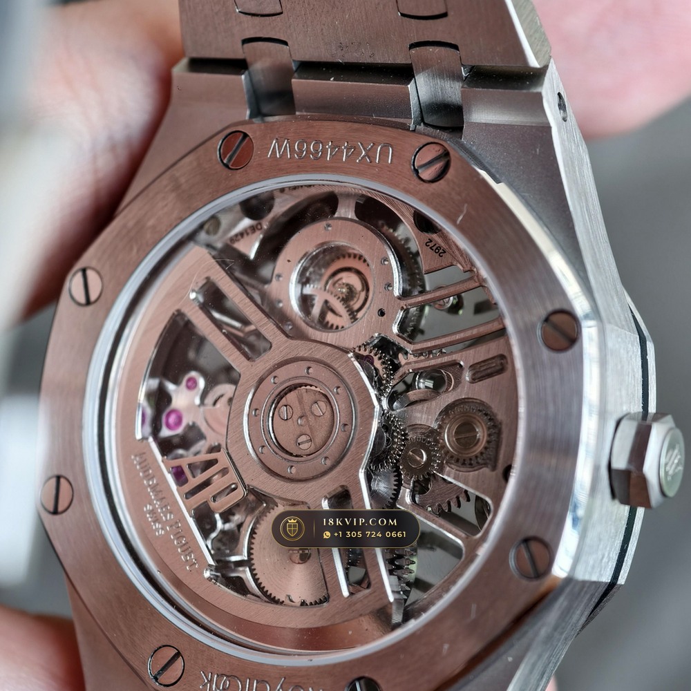 Audemars Piguet Royal Oak Selfwinding Flying Tourbillon 41mm Architectural Skeletonized Openworked Dial Ref. 26735ST.OO.1320ST.02 — Private Vault Edition — Studio Gallery Plate VII in 904L Stainless Steel Custom Architecture (159.4g Verified Mass, Audemars Piguet Cal. 2950 Flying Tourbillon)