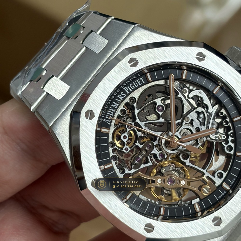 Audemars Piguet Royal Oak Double Balance Wheel Openworked 41mm Geneva Atelier Spec Ref. 15407ST.OO.1220ST.01 — Private Vault Edition — Studio Gallery Plate V in 904L Stainless Steel Custom Architecture (162.4g Verified Mass, Audemars Piguet Cal. 3132 Dual-Balance Openworked)