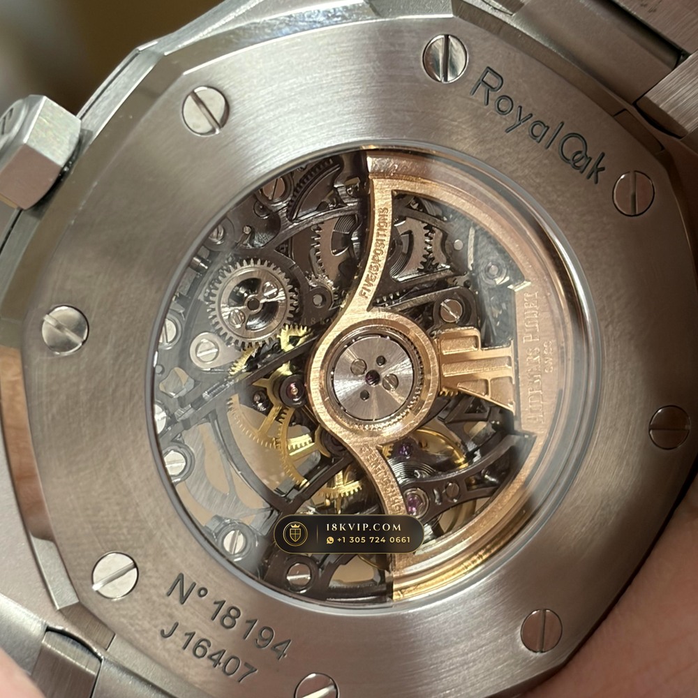 Audemars Piguet Royal Oak Double Balance Wheel Openworked 41mm Geneva Atelier Spec Ref. 15407ST.OO.1220ST.01 — Private Vault Edition — Studio Gallery Plate VII in 904L Stainless Steel Custom Architecture (162.4g Verified Mass, Audemars Piguet Cal. 3132 Dual-Balance Openworked)