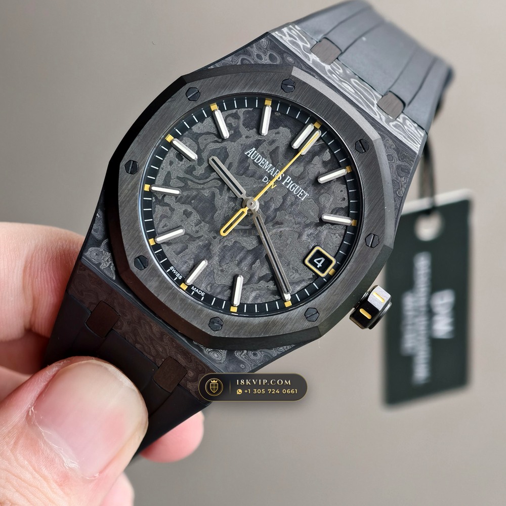 Audemars Piguet Royal Oak Selfwinding 41mm DiW Carbon Voidline Edition Ref. 15500 — Private Vault Edition — Studio Gallery Plate III in Forged Carbon TPT & Titanium (65.1g Verified Mass, Audemars Piguet Cal. 4302 - 70h Power Reserve)
