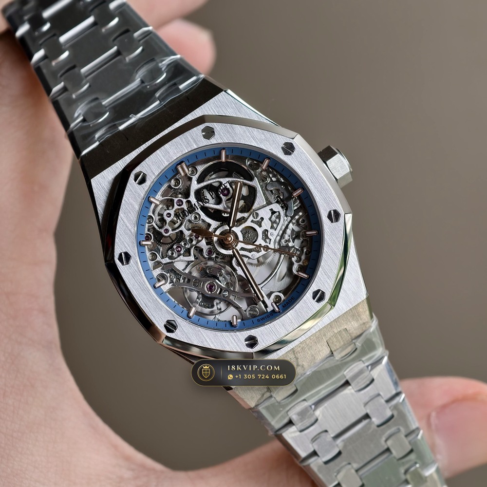 Audemars Piguet Royal Oak Double Balance Wheel Openworked 37mm 18K White Gold Ref. 15467BC.OO.1256BC.01 — Private Vault Edition — Studio Gallery Plate II in 18K White Gold Au750 (184.3g Verified Mass, Audemars Piguet Cal. 3132 Dual-Balance Openworked)