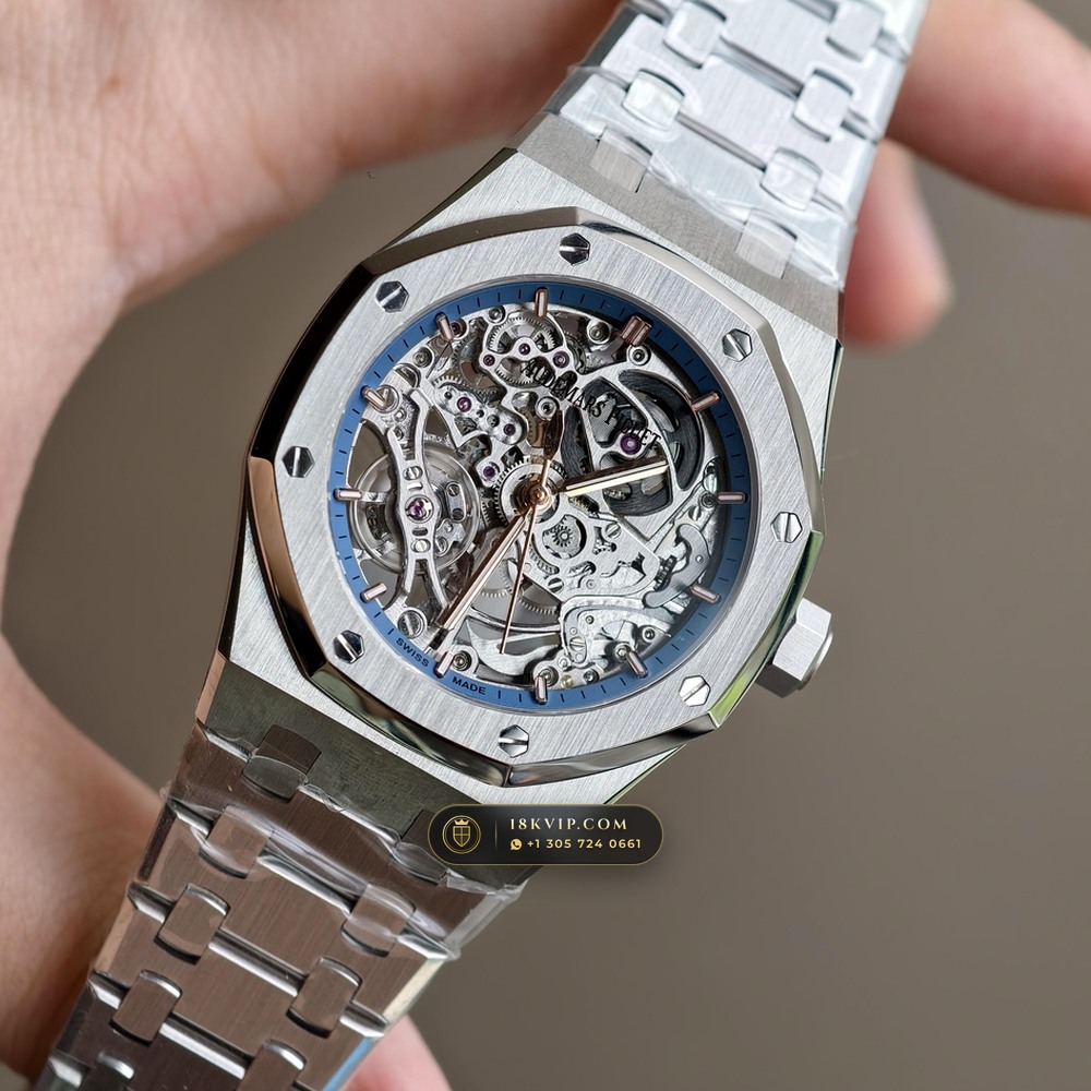 Audemars Piguet Royal Oak Double Balance Wheel Openworked 37mm 18K White Gold Ref. 15467BC.OO.1256BC.01 — Private Vault Edition — Studio Gallery Plate III in 18K White Gold Au750 (184.3g Verified Mass, Audemars Piguet Cal. 3132 Dual-Balance Openworked)
