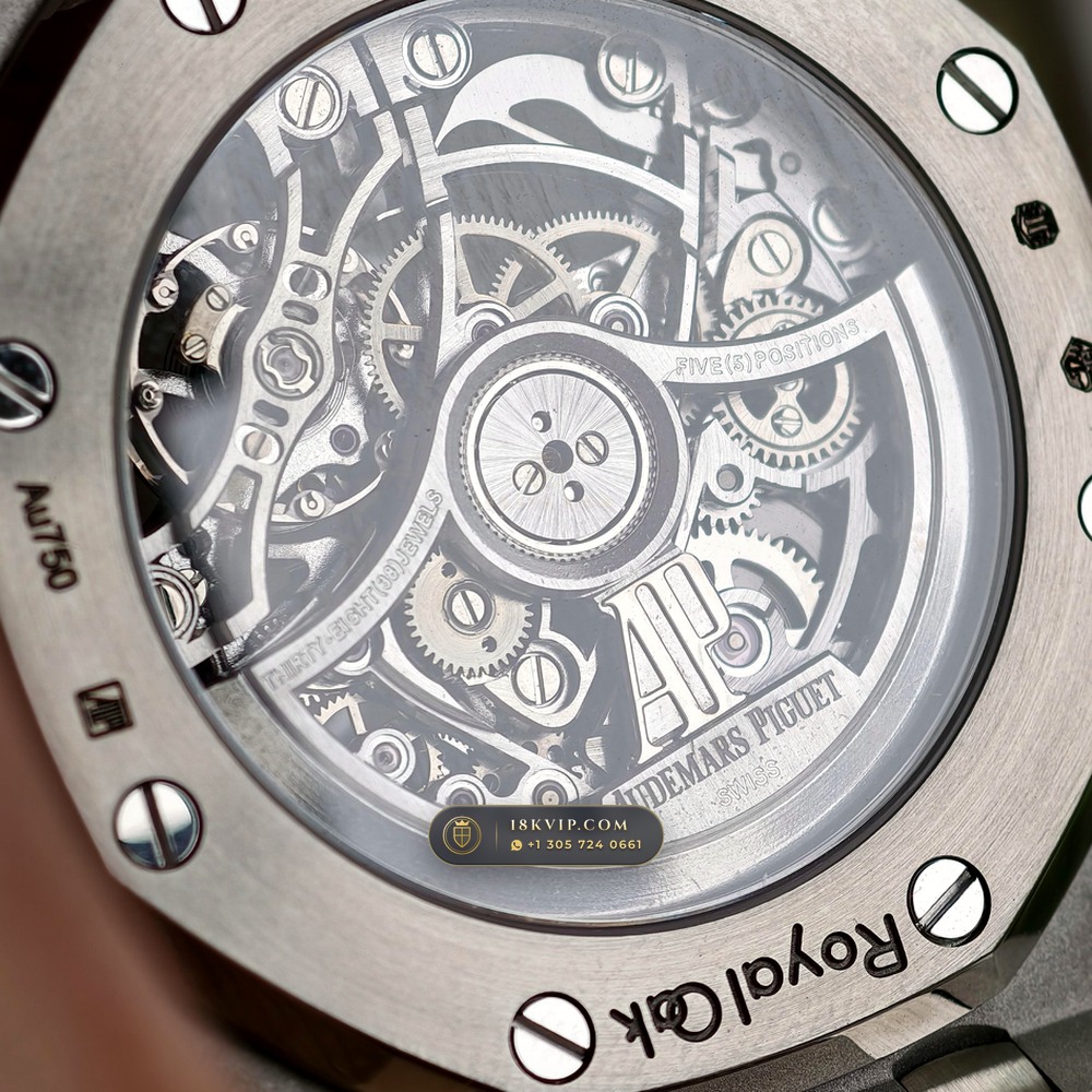 Audemars Piguet Royal Oak Double Balance Wheel Openworked 37mm 18K White Gold Ref. 15467BC.OO.1256BC.01 — Private Vault Edition — Studio Gallery Plate VIII in 18K White Gold Au750 (184.3g Verified Mass, Audemars Piguet Cal. 3132 Dual-Balance Openworked)