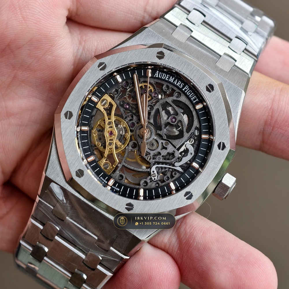 Audemars Piguet Royal Oak Double Balance Wheel Openworked 41mm Free-Sprung Calibre 5-Axis CNC Case Ref. 15407ST.OO.1220ST.01 — Private Vault Edition — Studio Gallery Plate III in 904L Stainless Steel Custom Architecture (162.1g Verified Mass, Audemars Piguet Cal. 3132 Dual-Balance Openworked)