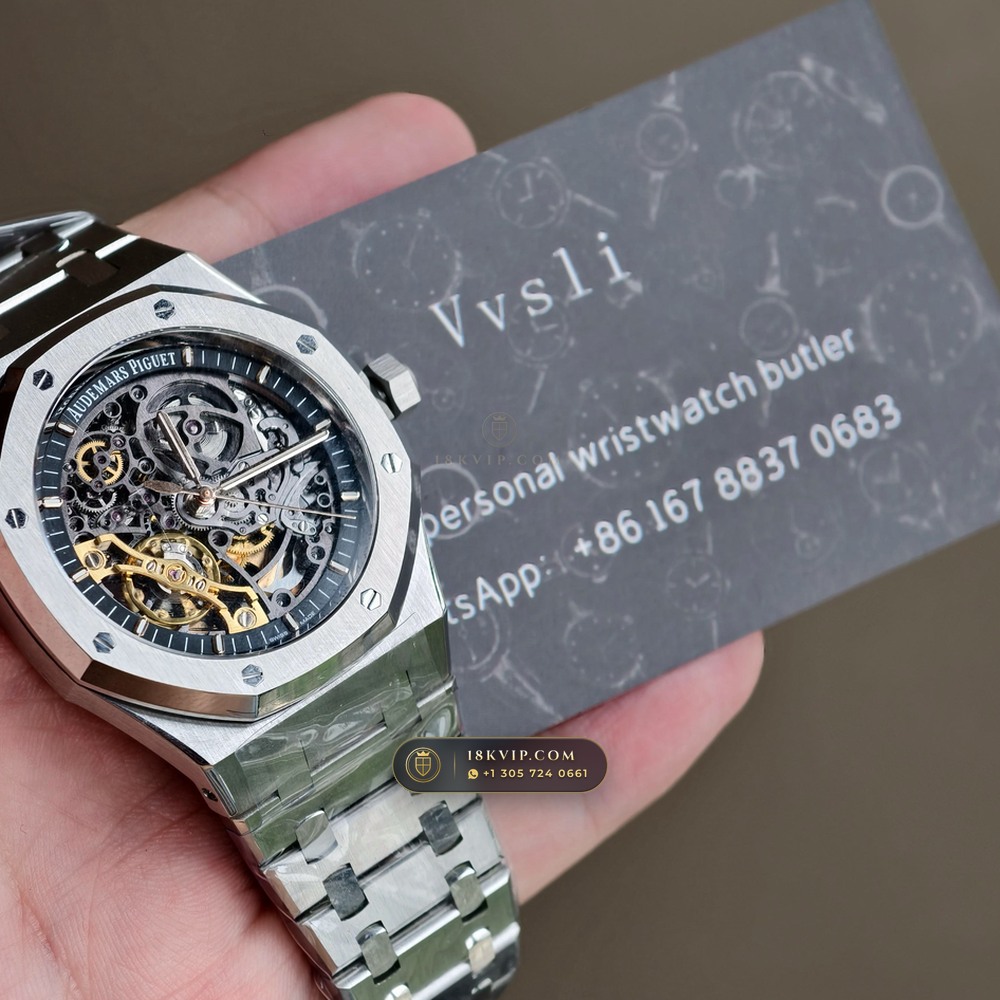 Audemars Piguet Royal Oak Double Balance Wheel Openworked 41mm Free-Sprung Calibre 5-Axis CNC Case Ref. 15407ST.OO.1220ST.01 — Private Vault Edition — Studio Gallery Plate IX in 904L Stainless Steel Custom Architecture (162.1g Verified Mass, Audemars Piguet Cal. 3132 Dual-Balance Openworked)