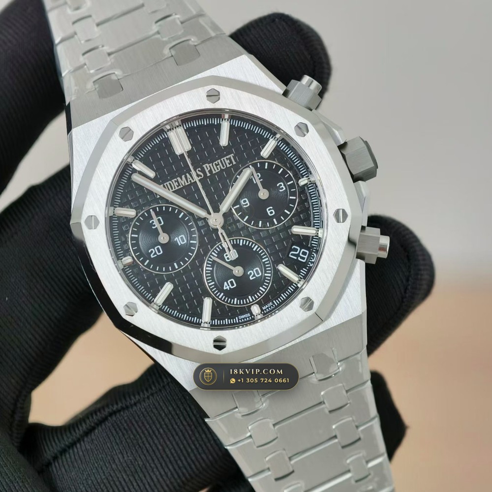 Audemars Piguet Royal Oak Selfwinding Chronograph 41mm Free-Sprung Calibre Ref. 26240ST — Private Vault Edition — Studio Gallery Plate II in 904L Stainless Steel Custom Architecture (180.3g Verified Mass, Audemars Piguet Cal. 4401 Flyback Chronograph)
