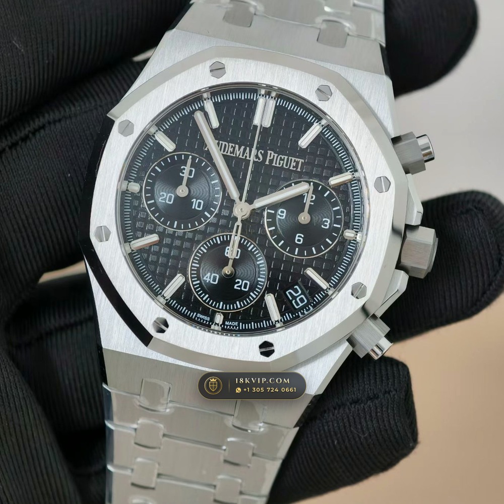 Audemars Piguet Royal Oak Selfwinding Chronograph 41mm Free-Sprung Calibre Ref. 26240ST — Private Vault Edition — Studio Gallery Plate III in 904L Stainless Steel Custom Architecture (180.3g Verified Mass, Audemars Piguet Cal. 4401 Flyback Chronograph)
