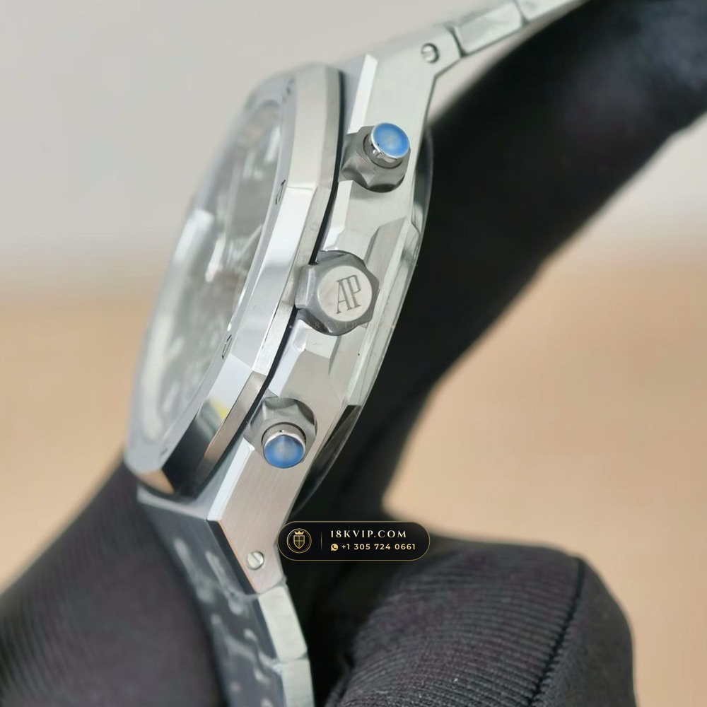 Audemars Piguet Royal Oak Selfwinding Chronograph 41mm Free-Sprung Calibre Ref. 26240ST — Private Vault Edition — Studio Gallery Plate V in 904L Stainless Steel Custom Architecture (180.3g Verified Mass, Audemars Piguet Cal. 4401 Flyback Chronograph)