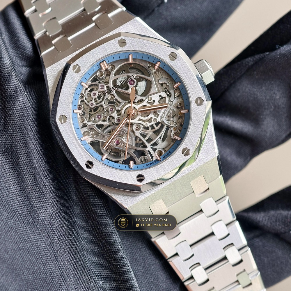 Audemars Piguet Royal Oak Double Balance Wheel Openworked 37mm 18K White Gold 5-Axis CNC Case Ref. 15467BC.OO.1256BC.01 — Private Vault Edition — Studio Gallery Plate II in 18K White Gold Au750 (184.4g Verified Mass, Audemars Piguet Cal. 3132 Dual-Balance Openworked)