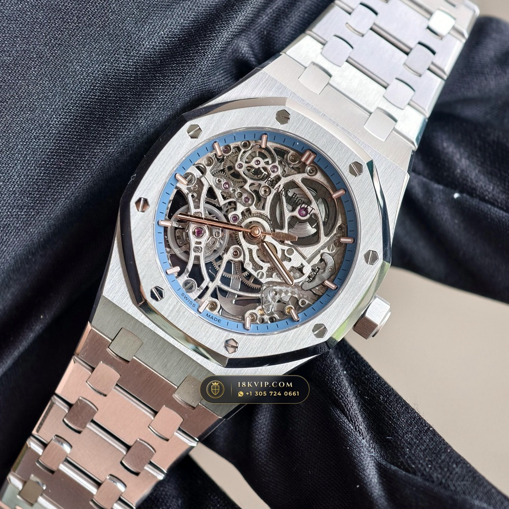 Audemars Piguet Royal Oak Double Balance Wheel Openworked 37mm 18K White Gold 5-Axis CNC Case Ref. 15467BC.OO.1256BC.01 — Private Vault Edition — Studio Gallery Plate III in 18K White Gold Au750 (184.4g Verified Mass, Audemars Piguet Cal. 3132 Dual-Balance Openworked)
