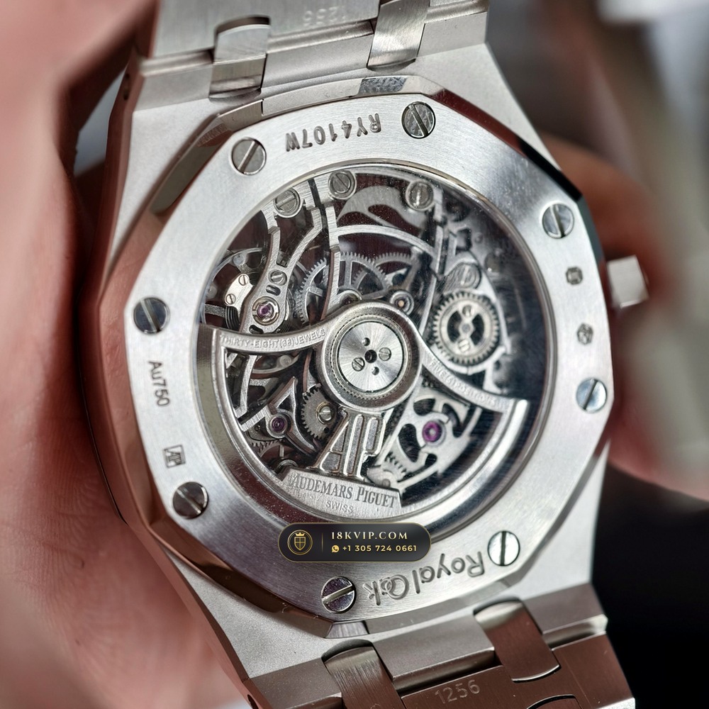 Audemars Piguet Royal Oak Double Balance Wheel Openworked 37mm 18K White Gold 5-Axis CNC Case Ref. 15467BC.OO.1256BC.01 — Private Vault Edition — Studio Gallery Plate VI in 18K White Gold Au750 (184.4g Verified Mass, Audemars Piguet Cal. 3132 Dual-Balance Openworked)