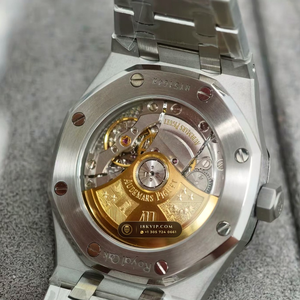 Audemars Piguet Royal Oak Selfwinding 37mm Custom Tapestry Dial Deep Crystal Optics Ref. 15450ST — Private Vault Edition — Studio Gallery Plate VI in 904L Stainless Steel Custom Architecture (132.6g Verified Mass, Audemars Piguet Cal. 3120 / Cal. 5900)