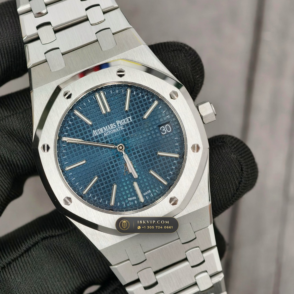 Audemars Piguet Royal Oak Jumbo Extra-Thin 39mm Custom Tapestry Dial Ref. 15202ST — Private Vault Edition — Studio Gallery Plate II in 904L Stainless Steel Custom Architecture (103.4g Verified Mass, Audemars Piguet Cal. 2121 Ultra-Thin)