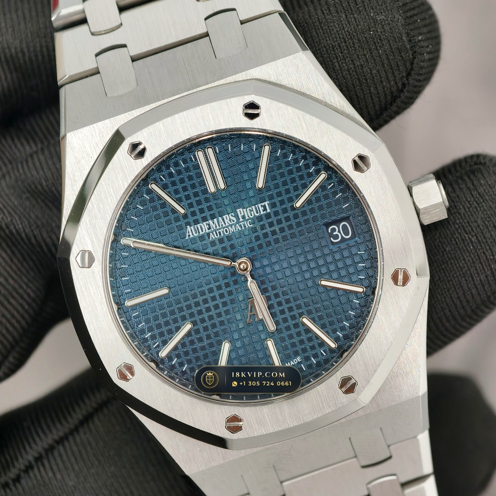 Audemars Piguet Royal Oak Jumbo Extra-Thin 39mm Custom Tapestry Dial Ref. 15202ST — Private Vault Edition — Studio Gallery Plate IV in 904L Stainless Steel Custom Architecture (103.4g Verified Mass, Audemars Piguet Cal. 2121 Ultra-Thin)