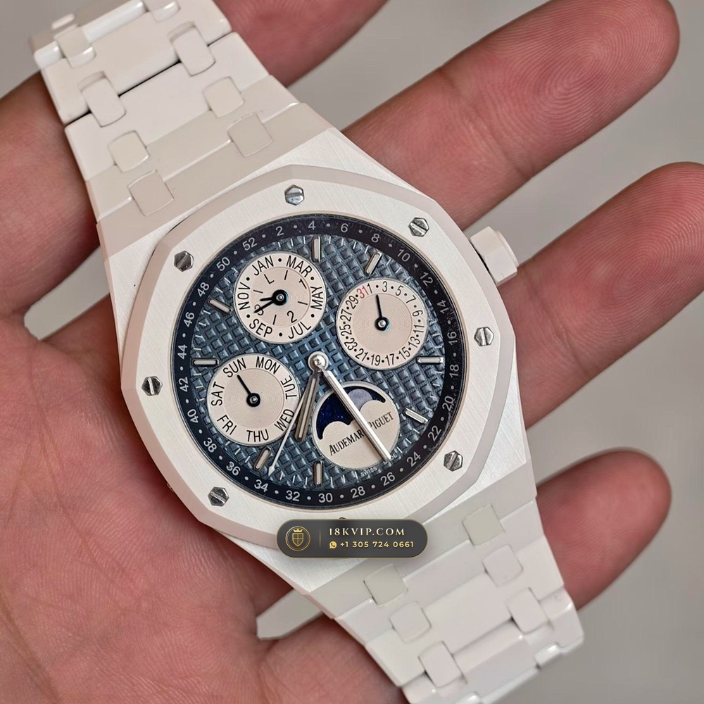 Audemars Piguet Royal Oak Perpetual Calendar 41mm Ref. 26579CB.00.1225CB.01 — Private Vault Edition — Studio Gallery Plate II in 904L Stainless Steel Custom Architecture (137.7g Verified Mass, Audemars Piguet Cal. 5134 Ultra-Thin Perpetual)