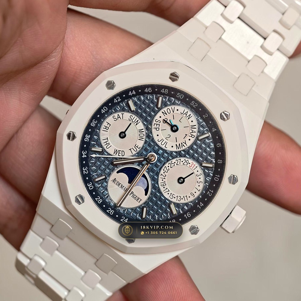 Audemars Piguet Royal Oak Perpetual Calendar 41mm Ref. 26579CB.00.1225CB.01 — Private Vault Edition — Studio Gallery Plate III in 904L Stainless Steel Custom Architecture (137.7g Verified Mass, Audemars Piguet Cal. 5134 Ultra-Thin Perpetual)