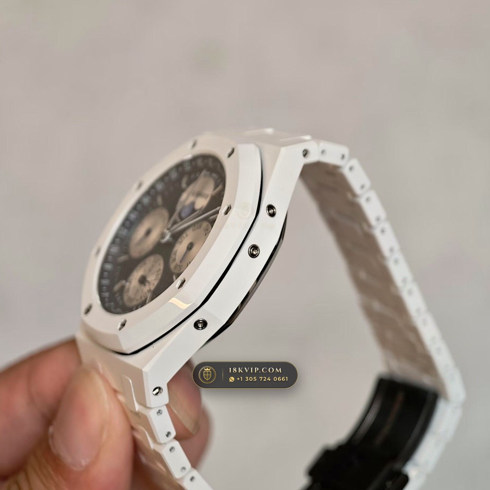 Audemars Piguet Royal Oak Perpetual Calendar 41mm Ref. 26579CB.00.1225CB.01 — Private Vault Edition — Studio Gallery Plate V in 904L Stainless Steel Custom Architecture (137.7g Verified Mass, Audemars Piguet Cal. 5134 Ultra-Thin Perpetual)