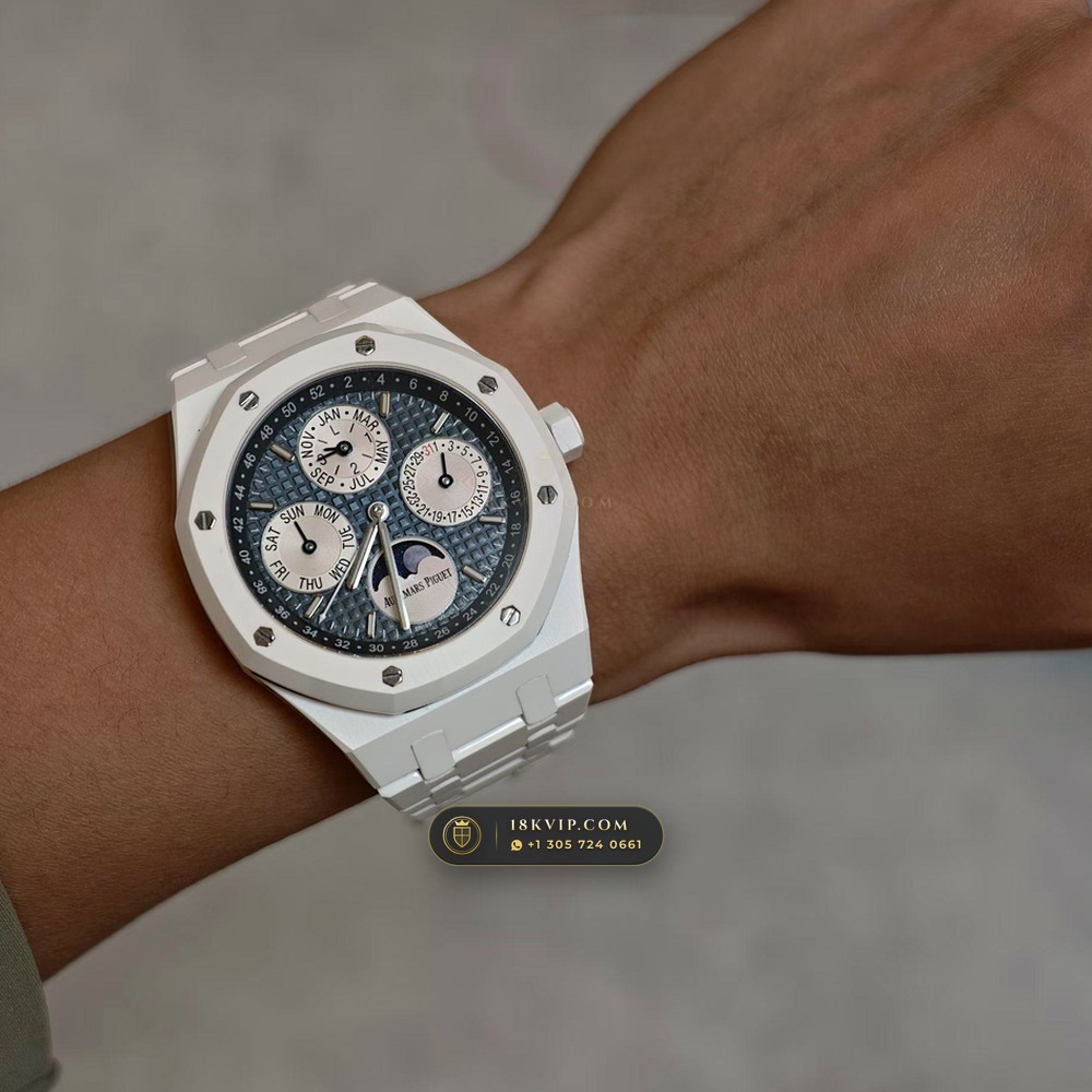 Audemars Piguet Royal Oak Perpetual Calendar 41mm Ref. 26579CB.00.1225CB.01 — Private Vault Edition — Studio Gallery Plate IX in 904L Stainless Steel Custom Architecture (137.7g Verified Mass, Audemars Piguet Cal. 5134 Ultra-Thin Perpetual)