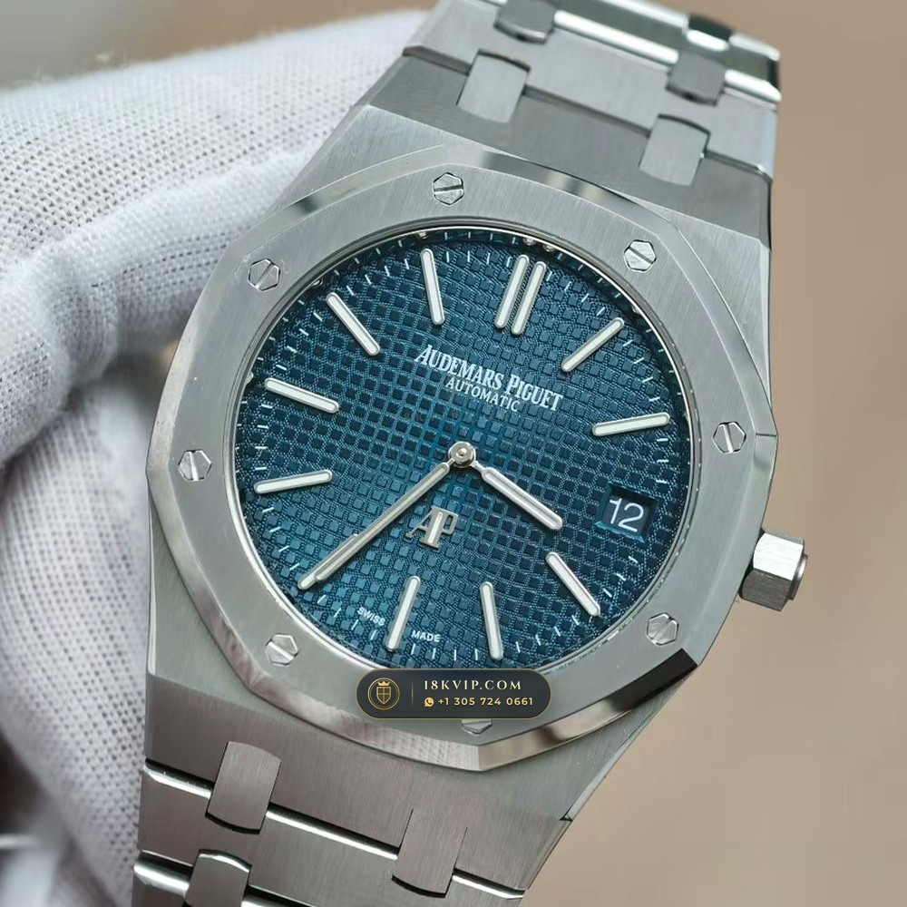 Audemars Piguet Royal Oak Jumbo Extra-Thin 39mm Custom Tapestry Dial 22K Gold Rotor Ref. 15202ST — Private Vault Edition — Studio Gallery Plate III in 904L Stainless Steel Custom Architecture (103.2g Verified Mass, Audemars Piguet Cal. 2121 Ultra-Thin)