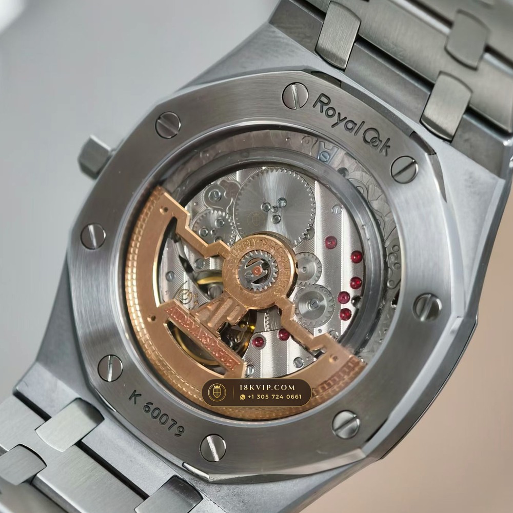 Audemars Piguet Royal Oak Jumbo Extra-Thin 39mm Custom Tapestry Dial 22K Gold Rotor Ref. 15202ST — Private Vault Edition — Studio Gallery Plate VII in 904L Stainless Steel Custom Architecture (103.2g Verified Mass, Audemars Piguet Cal. 2121 Ultra-Thin)
