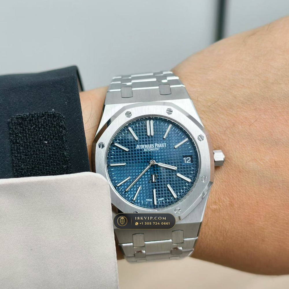 Audemars Piguet Royal Oak Jumbo Extra-Thin 39mm Custom Tapestry Dial 22K Gold Rotor Ref. 15202ST — Private Vault Edition — Studio Gallery Plate VIII in 904L Stainless Steel Custom Architecture (103.2g Verified Mass, Audemars Piguet Cal. 2121 Ultra-Thin)