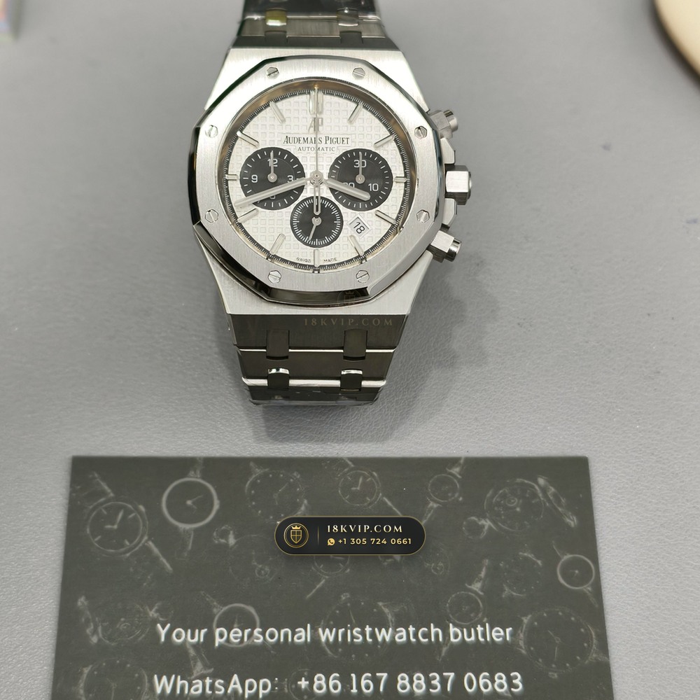 Audemars Piguet Royal Oak Selfwinding Chronograph 41mm Cal. FP1185 Ref. 26331ST.OO.1220ST.01 — Private Vault Edition — Studio Gallery Plate VII in 904L Stainless Steel Custom Architecture (180.8g Verified Mass, Audemars Piguet Cal. 2385 Column-Wheel Chronograph)
