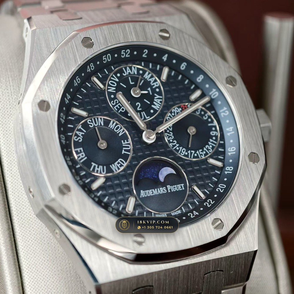 Audemars Piguet Royal Oak Perpetual Calendar 41mm 5-Axis CNC Case Ref. 26574ST.OO.1220ST.02 — Private Vault Edition — Studio Gallery Plate III in 904L Stainless Steel Custom Architecture (161.8g Verified Mass, Audemars Piguet Cal. 5134 Ultra-Thin Perpetual)