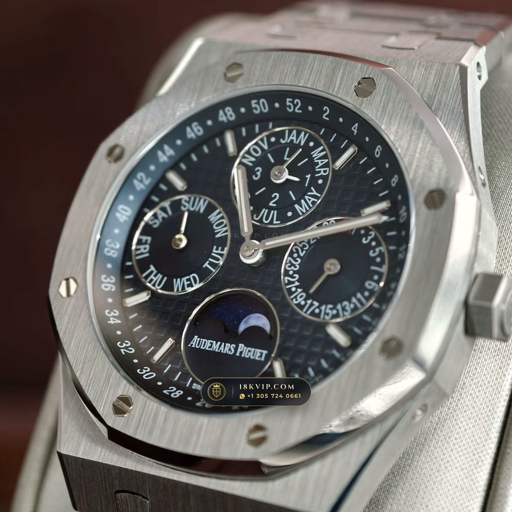 Audemars Piguet Royal Oak Perpetual Calendar 41mm 5-Axis CNC Case Ref. 26574ST.OO.1220ST.02 — Private Vault Edition — Studio Gallery Plate IV in 904L Stainless Steel Custom Architecture (161.8g Verified Mass, Audemars Piguet Cal. 5134 Ultra-Thin Perpetual)